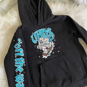 Vans Kids Black Hoodie with Graphic Design
